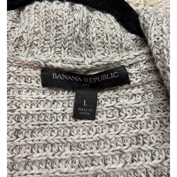 Banana Republic Hooded Wool Blend Thick Long Sleeve Cardigan with Pockets Large - Picture 4 of 6